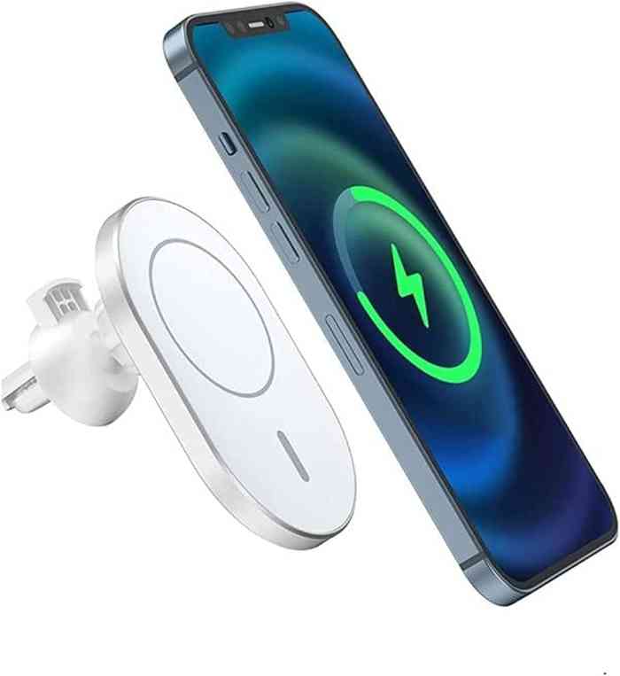 WiWU CH-306 15W LIBERATOR Magnetic Wireless Car Charger- Silver